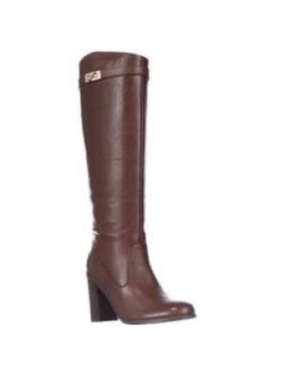 Tommy Hilfiger Brown Knee-High Leather Heeled Boots